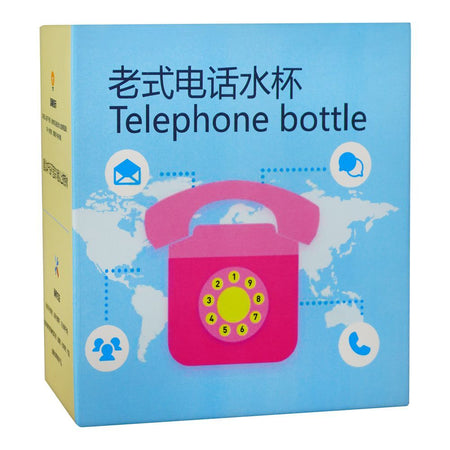 Telephone Shape Plastic Water Bottle With Strap, Purple, YF2305 - Image 5