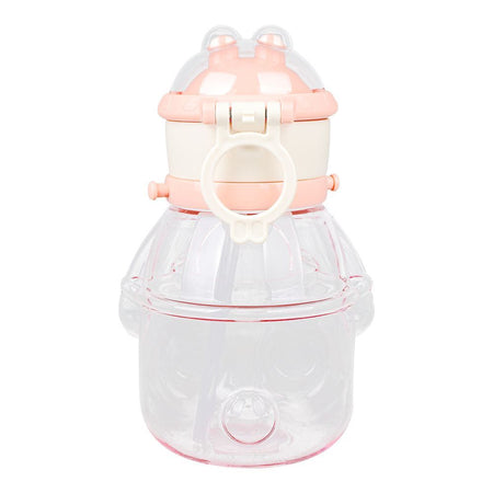 Embrace Planet Cup Plastic Water Bottle With Strap, Pink, XJX-SL-2247 - Image 2