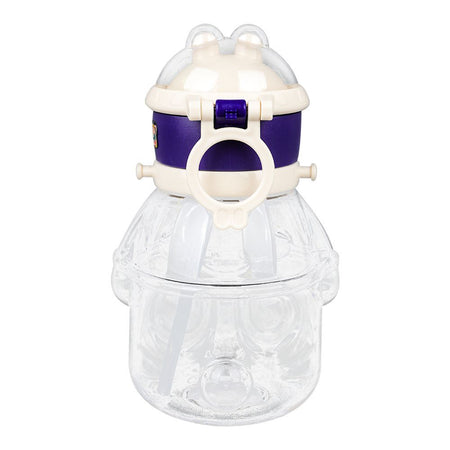 Embrace Planet Cup Plastic Water Bottle With Strap, Blue, XJX-SL-2247 - Image 2