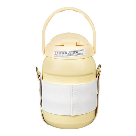 B.Dake Plastic Thermos With Chain Strap, Cream, Creative Water Bottle, BW1810 - Image 2