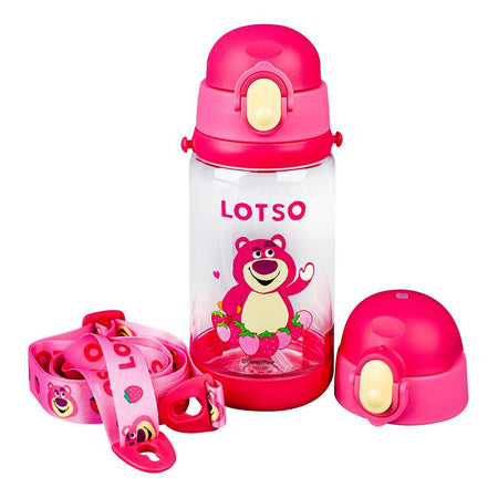 Lotso Toy Story Plastic Water Bottle With Strap, Tea Pink, HC6302 - Main Image