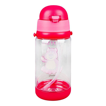 Lotso Toy Story Plastic Water Bottle With Strap, Tea Pink, HC6302 - Image 2
