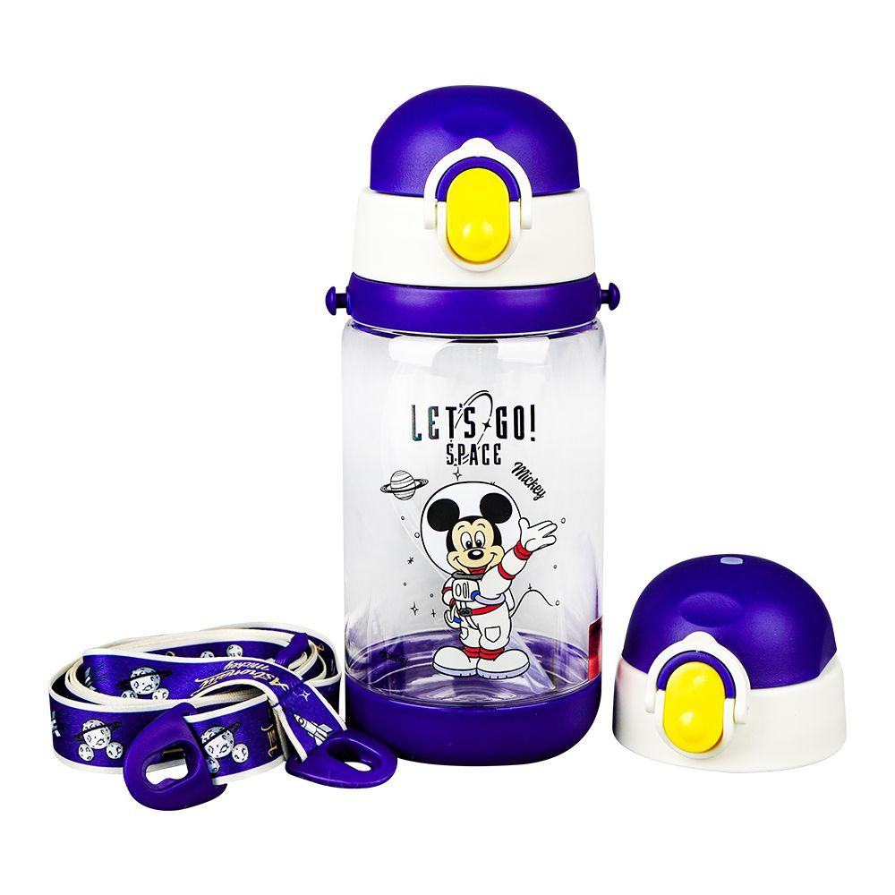 Mickey And Friends Plastic Water Bottle With Strap, Blue, HC6302 - Main Image