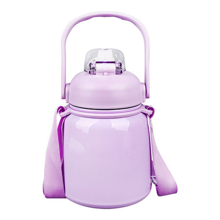 Hande Pot Plastic Thermos With Strap, 650ml Capacity, Purple, Creative Water Bottle, XW8659A - Image 2