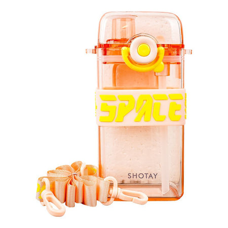 Happy Space Plastic Water Bottle With Strap, 500ml Capacity, Pink, ST7101 - Main Image
