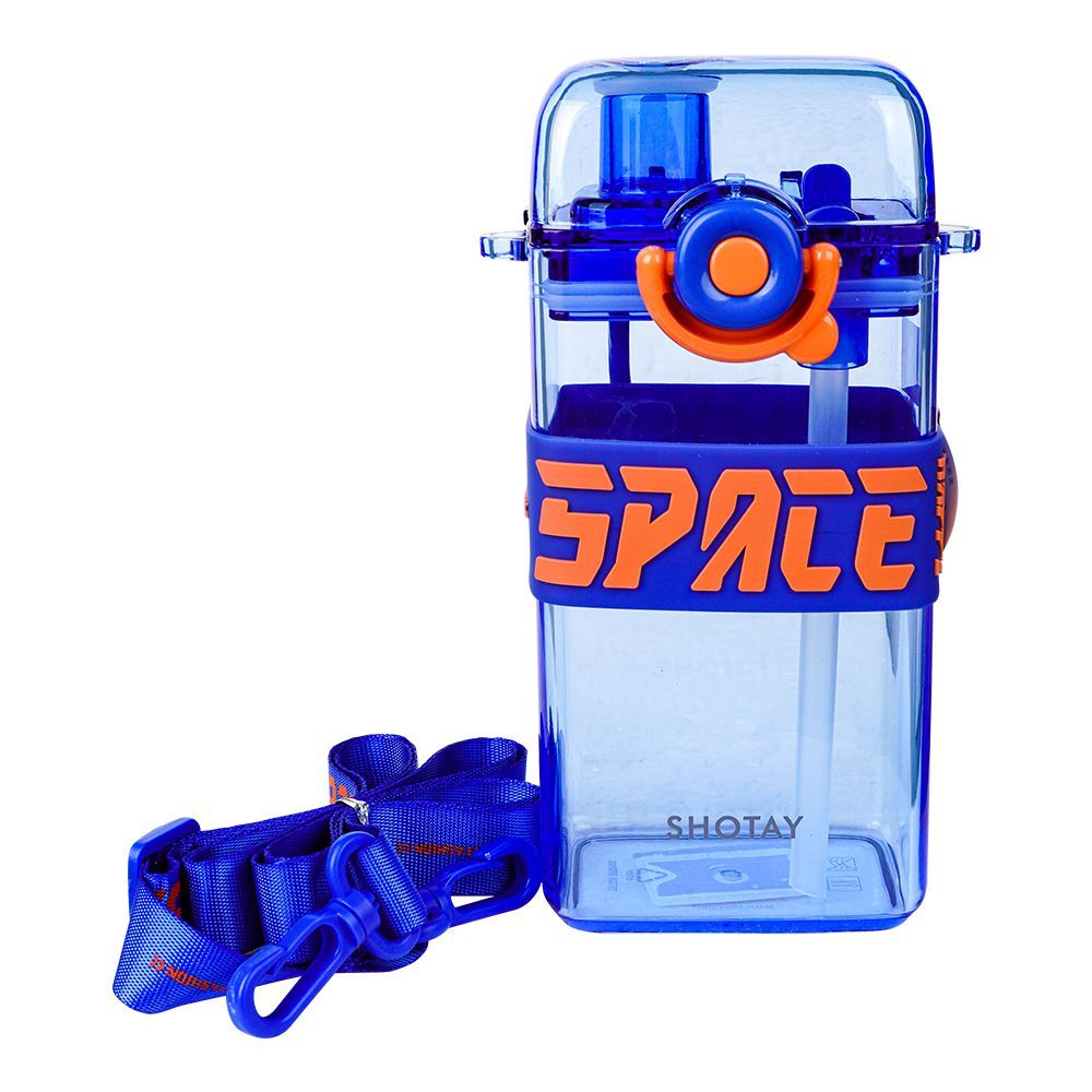 Happy Space Plastic Water Bottle With Strap, 500ml Capacity, Blue, ST7101 - Main Image