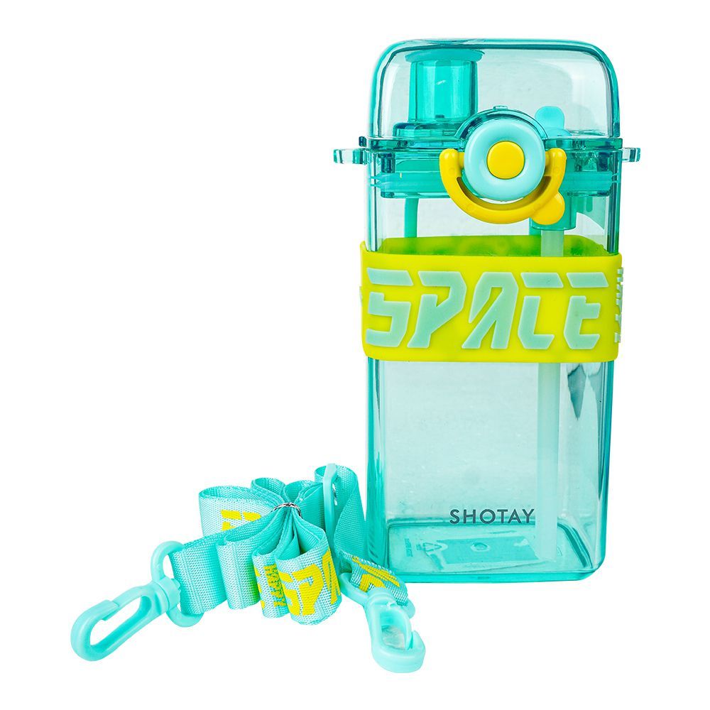 Happy Space Plastic Water Bottle With Strap, 500ml Capacity, Green, ST7101 - Main Image