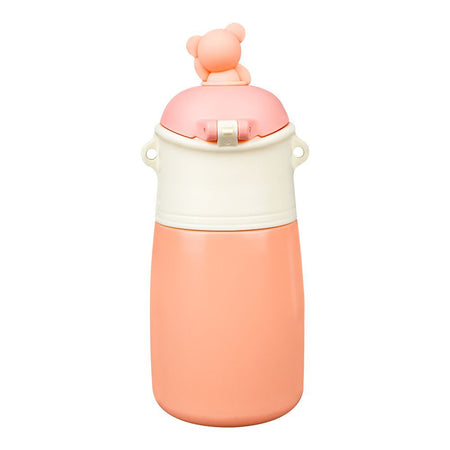 Moto Rabbit Plastic Thermos With Strap, Pink, Creative Water Bottle, FXD-7606 - Image 2