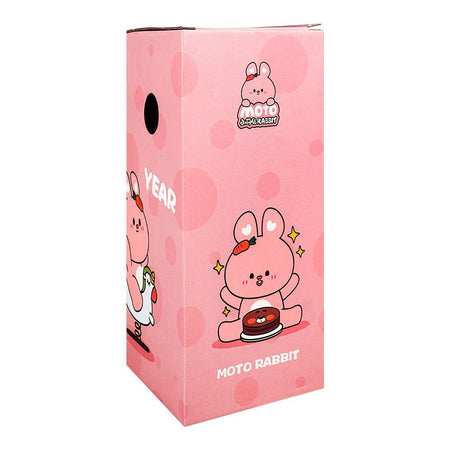 Moto Rabbit Plastic Thermos With Strap, Pink, Creative Water Bottle, FXD-7606 - Image 3