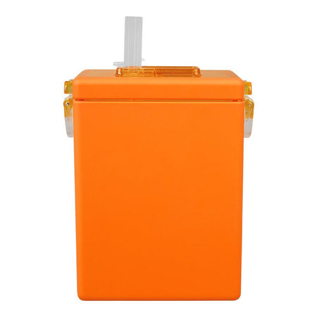 Mahjong Shape Plastic Water Bottle With Strap, Orange, YF230913 - Image 2