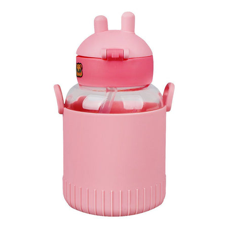 Super Like Me Plastic Water Bottle With Strap, Pink, XJX-SL2242 - Image 2