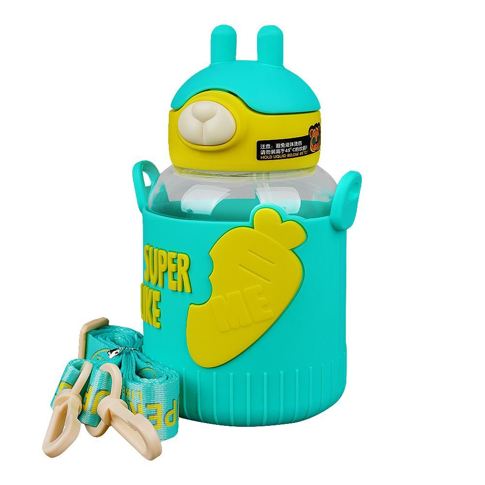 Super Like Me Plastic Water Bottle With Strap, Green, XJX-SL2242 - Main Image