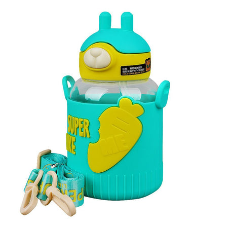 Super Like Me Plastic Water Bottle With Strap, Green, XJX-SL2242 - Main Image