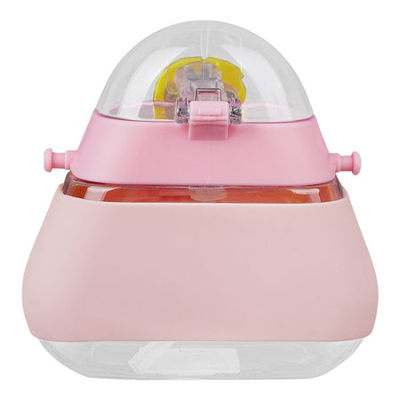 Rabbit Triangle Shape Plastic Water Bottle With Strap, 520ml Capacity, Pink, 23133 - Image 2
