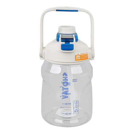 Shotay Cool Sport Plastic Water Bottle With Strap, 1000ml Capacity, White, ST-7305 - Image 2