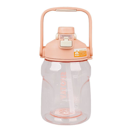 Shotay Cool Sport Plastic Water Bottle With Strap, 1000ml Capacity, Pink, ST-7305 - Image 2