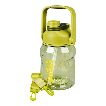 Shotay Cool Sport Plastic Water Bottle With Strap, 1000ml Capacity, Light Green, ST-7305 - Main Image