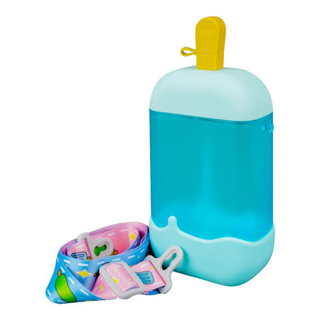 Ice Cream Shape Plastic Water Bottle With Strap, 400ml Capacity, Sky Blue, YF2303 - Main Image