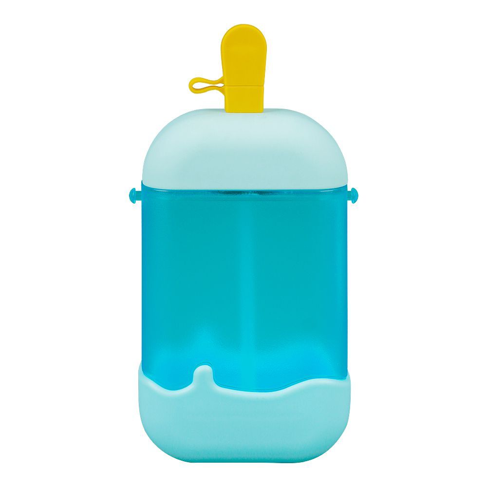 Ice Cream Shape Plastic Water Bottle With Strap, 400ml Capacity, Sky Blue, YF2303 - Image 2