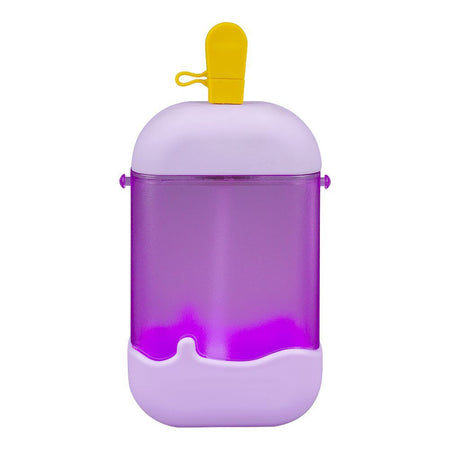 Ice Cream Shape Plastic Water Bottle With Strap, 400ml Capacity, Purple, YF2303 - Image 2