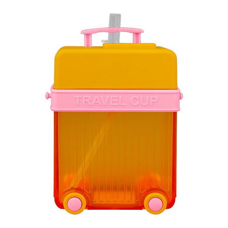 Luggage Travel Cup Plastic Water Bottle With Strap, 450ml Capacity, Orange, YF2307 - Image 2
