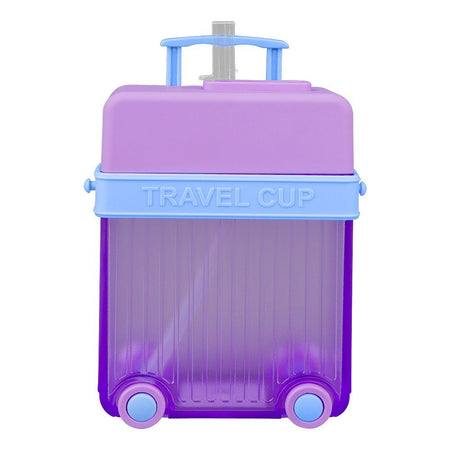 Luggage Travel Cup Plastic Water Bottle With Strap, 450ml Capacity, Purple, YF2307 - Image 2