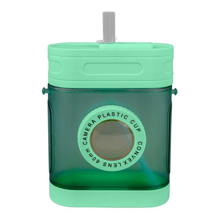 Convex Lens 60Mm Camera Plastic Cup Water Bottle With Strap, Sea Green, YF2301 - Image 2