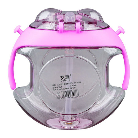 Doughnut Spray Cup Plastic Water Bottle With Strap, 450ml Capacity, Purple, TQ1029 - Image 2
