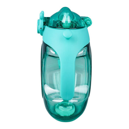 Doughnut Spray Cup Plastic Water Bottle With Strap, 450ml Capacity, Green, TQ1029 - Image 3