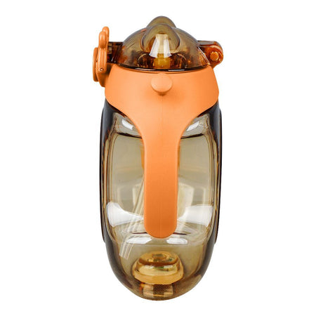Doughnut Spray Cup Plastic Water Bottle With Strap, 450ml Capacity, Brown, TQ1029 - Image 3