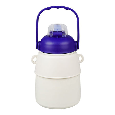 Astronaut Plastic Vacuum Thermos Cup With Strap & Handle, 850ml, Leakproof, Off White, XW8673 - Image 2
