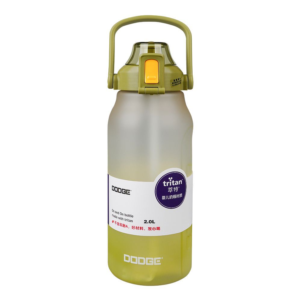 Dodge Tritan Water Bottle With Handle, 2 Liter, Leakproof, Green, DL2262202 - Main Image