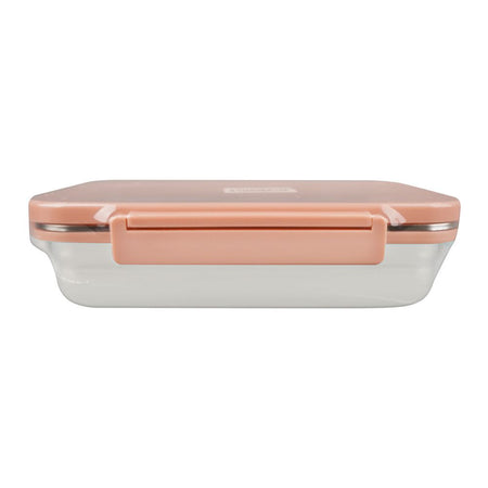 Homeatic Stainless Steel Lunch Box, Single Compartment, 900ml Capacity, Pink, HMT-001 - Image 2