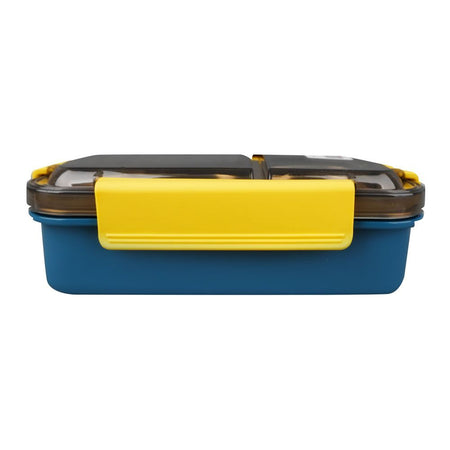 Homeatic Stainless Steel Lunch Box, Two Compartments, 750ml Capacity, Blue, HMT-004 - Image 3