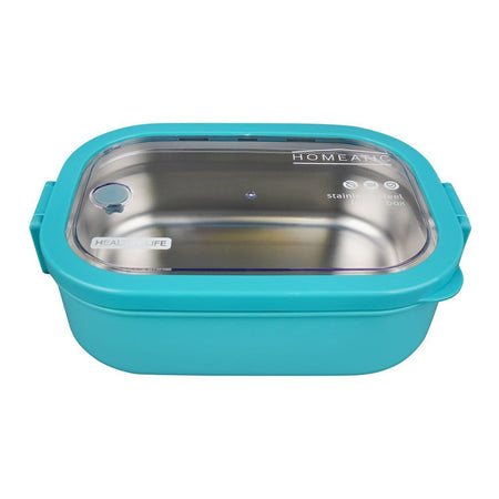 Homeatic Stainless Steel Lunch Box, Single Compartment, 1300ml Capacity, Blue, HMT-006 - Main Image