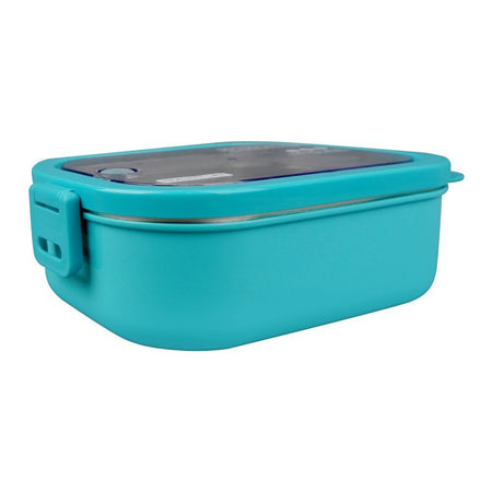 Homeatic Stainless Steel Lunch Box, Single Compartment, 1300ml Capacity, Blue, HMT-006 - Image 2