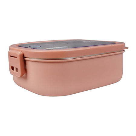 Homeatic Stainless Steel Lunch Box, Single Compartment, 1300ml Capacity, Pink, HMT-006 - Image 2