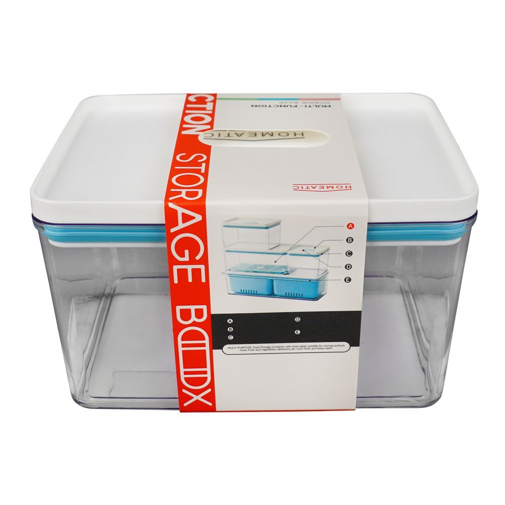 Homeatic Transparent Storage Box, 1100ml Capacity, HMT-104 - Main Image