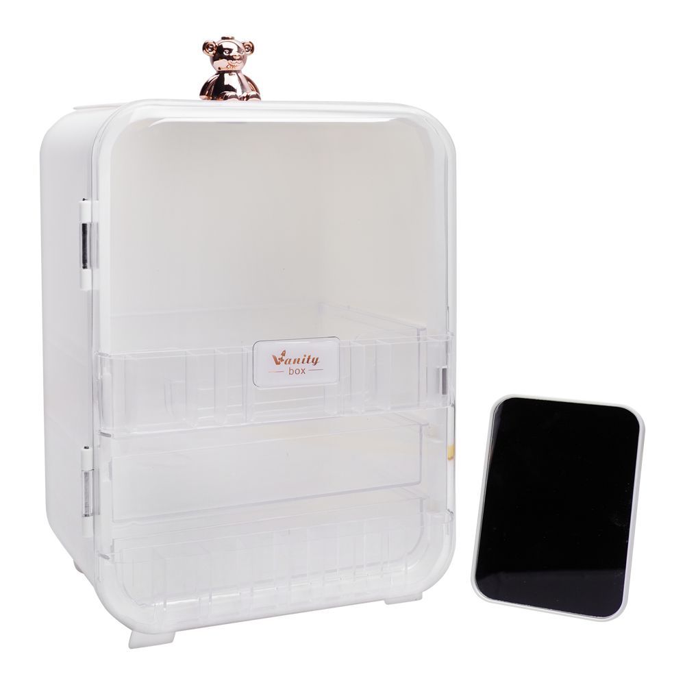 Matrix Clear View Cosmetic Organizer With Mirror & Led, Make Up Stands For Accessories - Image 2