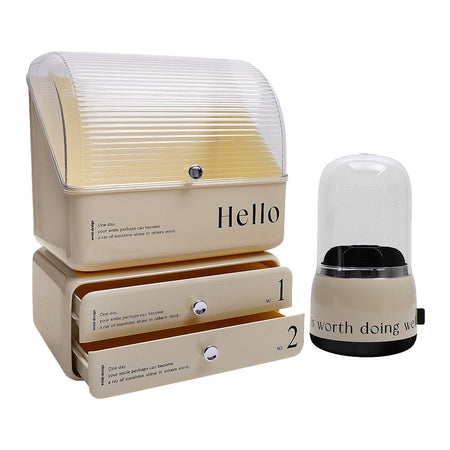 Matrix Exquisite Cosmetic Organizer With Dual Shelves & Brushes Holder, Makeup Organizer - Image 3