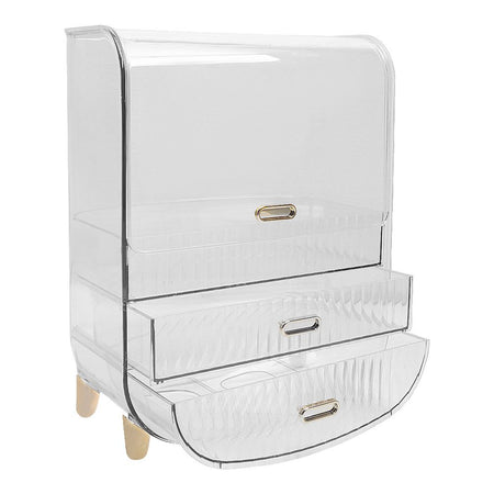 Matrix Desktop Transparent Cosmetic Organizer With Drawers, Large Capacity Makeup Organizer - Image 3