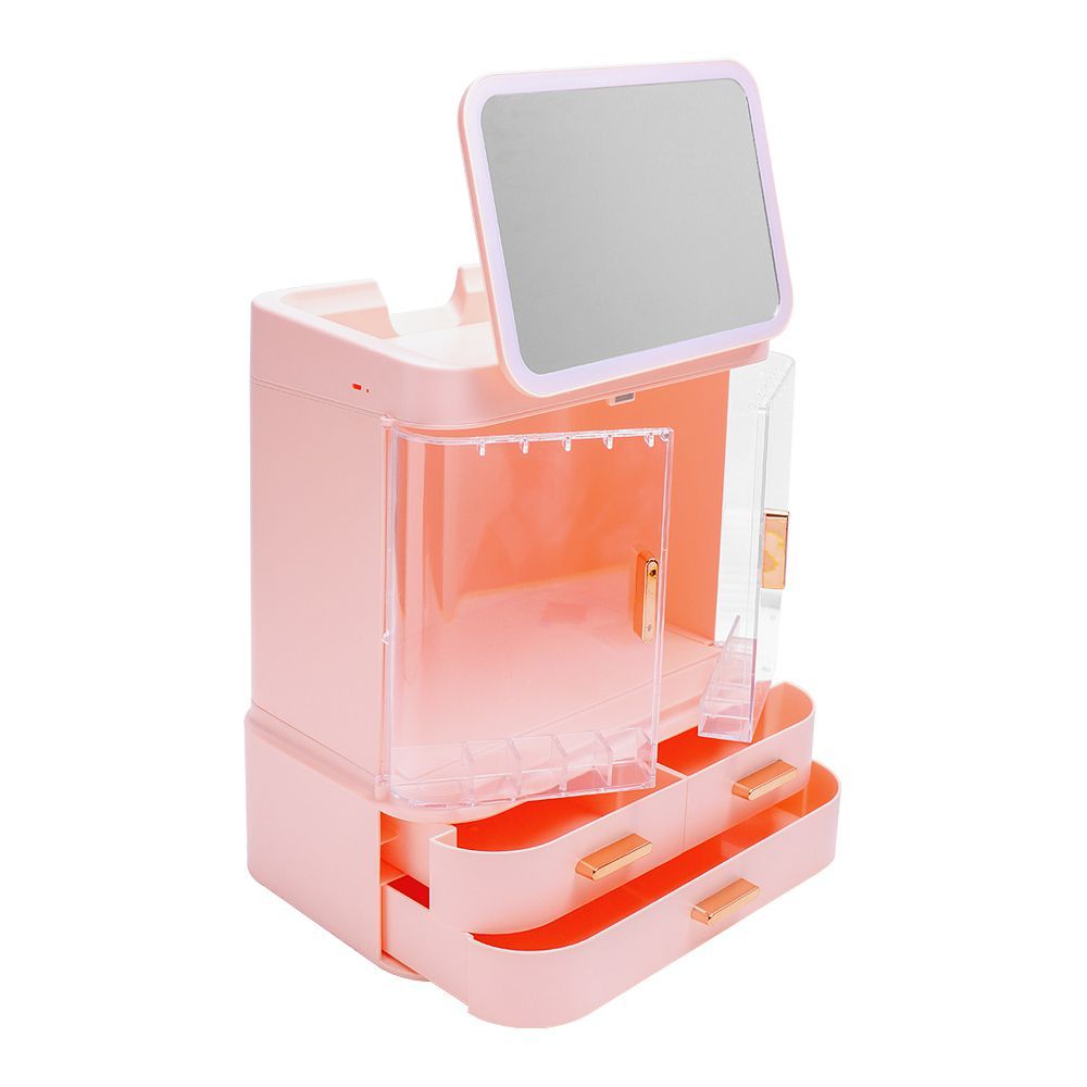 Matrix Grand Closet-Like Organizer With Led Mirror & Drawers, Large Capacity Makeup Organizer - Image 4