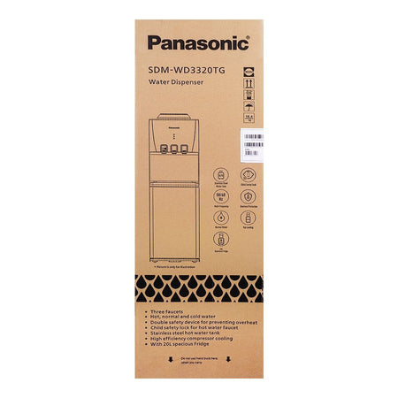 Panasonic Water Dispenser, Stainless Steel Hot Water Tank, 20L Fridge, Hot/Cold/Normal, Black, SDM-WD-3320TG - Image 6
