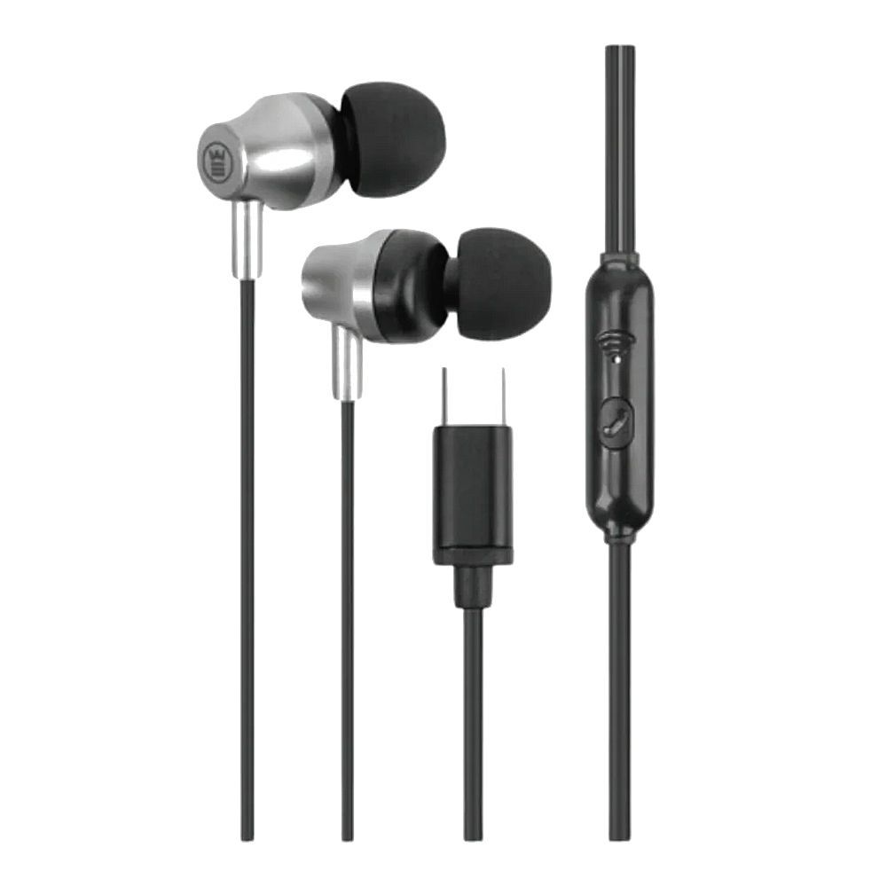 West Point Ultimate Stereo Type C Earphones, Black, WP-412 - Main Image