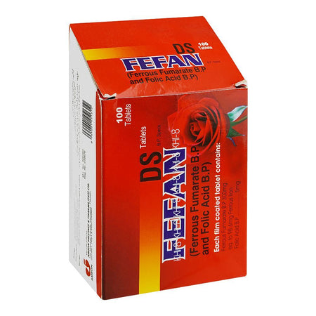Fefan Ds Tablets 300mg+5mg, Box (100 Tablets) - Main Image