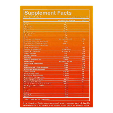 Vivioptal Multivitamin & Multimineral Supplement, Box (30 Softgels) - Image 2
