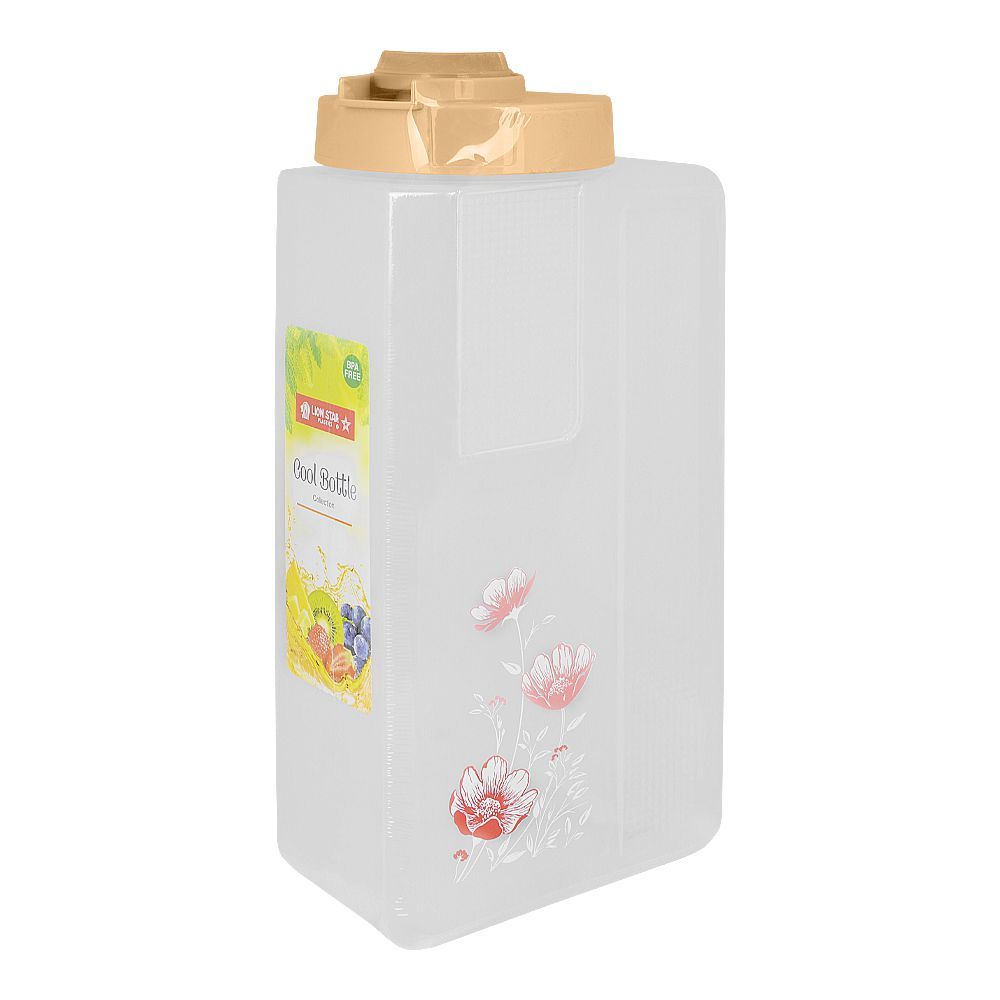 Lion Star Plastic Drink Bottle, BPA Free, 2.5 Liter Capacity, Brown, J-4 - Main Image