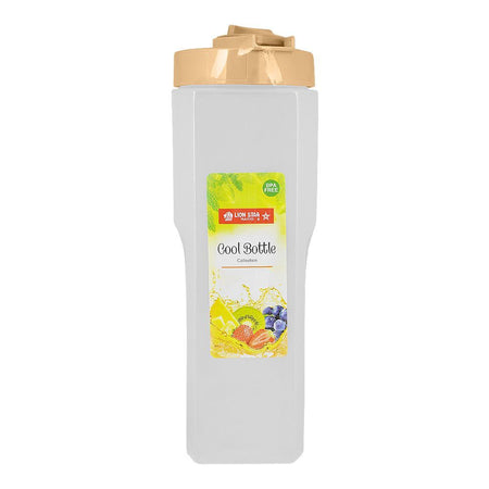 Lion Star Plastic Drink Bottle, BPA Free, 2.5 Liter Capacity, Brown, J-4 - Image 2