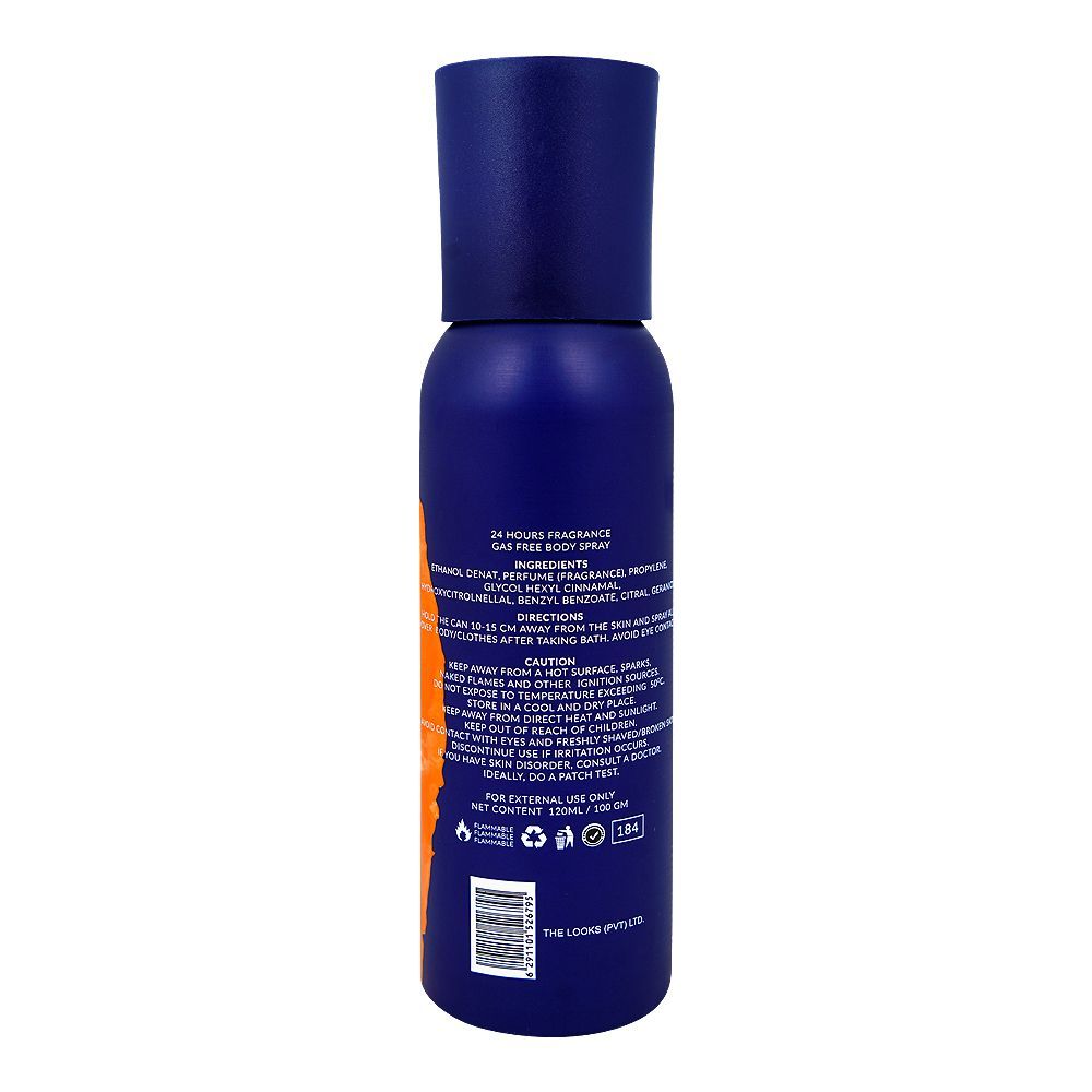 Me Majestic Gas Free Body Spray, 24 Hours Lasting, For Men, 120ml - Image 2