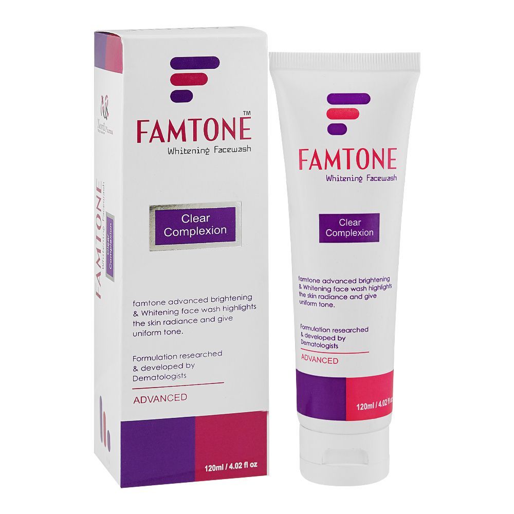 Famtone Whitening Face Wash, For All Skin Types, 120ml - Main Image